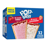 Kellogg's Pop-Tarts Individually Wrapped Pastries – Break Room Pantry Staple for High-Demand Workweeks, 32 Count