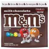M&M'S Candy for Kids Movie Nights and Playdates – 18 oz Resealable Family Size Chocolate Bag