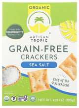 ARTISAN TROPIC Organic Sea Salt Crackers, 4.25 OZ – Portable Hiking Cracker for Trail Snacking