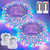 JMEXSUSS Weatherproof Battery Fairy Lights – Clear Wire 200 LED Twinkle Set for Backyard Dining and Balcony Year Round Glow
