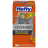Hefty Steelsak Contractor Bags – Safe Disposal of Nails, Drywall and Broken Glass, 39 Gallon Tear Resistant