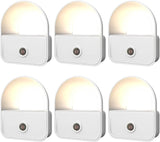 LuminAura Plug in Nightlight Set of 6, Practical Holiday Gift for Mom and Grandma with Soft Warm White LED Glow