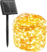 Minetom Aesthetic Solar String Lights, 33Ft 100 LED Soft Glow Lights for Boho and Minimalist Interior Styling