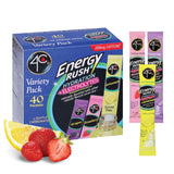 4C Energy Rush PSD with Electrolytes Variety Pack – 2:30 Slump Energy Sticks for Office Professionals and Study Sessions, 40 Single-Serve