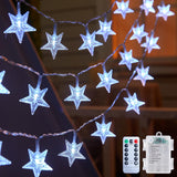 Brightown Star String Lights – Safe Sleep Nightlight for Kids and Pets, 17ft Cool Running Battery Operated Star Fairy Lights Auto Shutoff