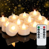 Homemory Realistic Melted-Wax LED Tea Lights – Warm and Cool White Ambience for Dining Tables and Porch Centerpieces