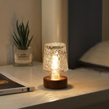 Neutral Tone Art Deco Light – Intentional Home Accent Piece, Portable Cordless LED Lamp