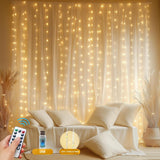 Luminos Glow Warm White Curtain Lights – Birthday Gift Idea for Women Who Love Cozy Spaces