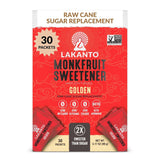 Lakanto Golden Monk Fruit Sweetener Packets – Reliable Brown Sugar Replacement for Study Sessions and Brain Fuel Drinks