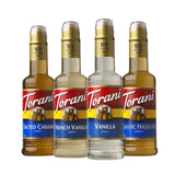 Torani Syrup 4-Pack Vanilla Hazelnut Salted Caramel French Vanilla – Premium Housewarming Gift for Coffee Lovers