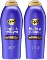 OGX Thick & Full Biotin & Collagen Volumizing Shampoo – Less-Is-More Volumizing Shampoo for Clutter-Free Vanities, 13 fl oz