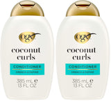 OGX Coconut Curls Conditioner – Self-Care Nightly Hair Treatment for Frizz-Prone Curls with Coconut and Citrus Essential Oils