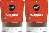 Elan Organic Flax Seed, 9.7 oz Resealable Pack of 2 – Triple-Certified Safe Seeds for Pet-Friendly Homes