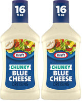 Kraft Chunky Blue Cheese Dressing – Party-Ready Dip for Chicken Wings and Veggie Platters Kept Cold in the Fridge
