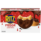 RITZ Holiday Fudge Crackers – Portioned Sweet-and-Salty Snack for Stress-Free Cozy Evenings at Home, 7.8 oz