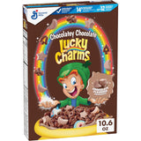 Lucky Charms Chocolatey Chocolate Cereal with Marshmallows – Easy Morning Breakfast Cereal for Kids Who Refuse Plain Cereal, Whole Grain, 10.6 oz