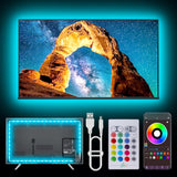 Maylit Smart LED Strip Behind TV – Modern Living Room Mood Lighting, 20ft RGB Color Changing with Music Sync