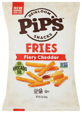 Pipsnacks Fiery Cheddar Fries, 5 Oz – Baked Heirloom Corn Snack for Clean Pantry