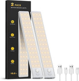 LUMIORA Motion Sensor Closet Light – 10.5 Inch LED Bar with Aluminum Body, Stylish Bedroom and Living Room Accent, 2 Pack