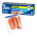 Glad Power Shield Gallon Slider Freezer Bags – BPA-Free Portion Control Storage for Mindful Eating and Family Health Goals