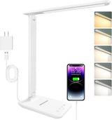 White crown Dimmable Warm Table Lamp – Eye-Care Night Light for Bedtime Reading and Mindful Evenings