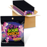SOUR PATCH KIDS Glow Ups Strawberry-Watermelon Soft & Chewy Candy, Child-Friendly Bulk Snack for Halloween and Classroom Celebrations, 12-3.08 oz Bags