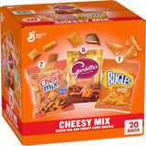 General Mills Cheesy Snack Variety Pack – Camping & Tailgate Portable Snack Box, 20 Bags of Chex Mix, Bugles & Gardetto's