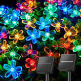 Brightown 60 LED Solar Flower Lights – Durable IP65 Waterproof Hanging Lights for Patio, Pergola, and Garden Pathways