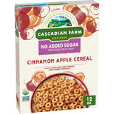 Cascadian Farm Organic Cinnamon Apple Cereal – Resealable Box of No Added Sugar Cereal for Backpacking and Car Camping