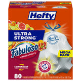 Hefty 13 Gallon Tall Kitchen Bags with Citrus Aroma for Mindful Meal Prep and Clean Living