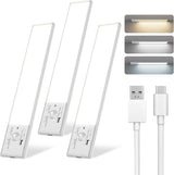 FBY Under Cabinet Lights, Adjustable Warm White LED for Cozy Living Room and Kitchen Atmosphere, Motion Sensor 3-Pack