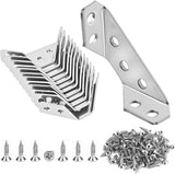 Corner Bracket Co. Pet Friendly Stainless Steel Corner Braces, Sturdy Joint Connectors for Cabinets and Heavy Furniture