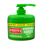 O'Keeffe's Working Hands Hand Cream – One-Pump Quick Hand Repair Between Tasks at the Job Site Sink, 10oz Jar