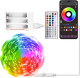Liyokor 50ft Battery Operated LED Light Strip – Patio and Outdoor Dining Accent, Music Sync