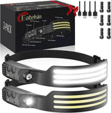LUMPRO 230° COB Headlamp 2-Pack – Christmas Gift for Husband or Grandpa, Hands-Free Work Light for Garage and Crawl Space