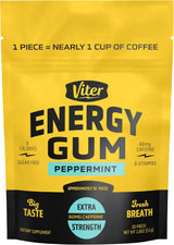Viter Energy 60mg Peppermint Energy Chews – Thoughtful Gift for Students and Frequent Travelers