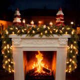 HolyNook Studio Battery Garland – Portable Patio and Balcony Holiday Decoration with Pine Cones
