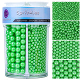 Clean White Pearl Cake Sprinkles 4 Sizes Minimalist Decorating for Cupcakes Cookies Understated Dessert Topping