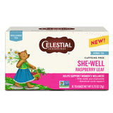 Celestial Seasonings SheWell Raspberry Leaf Tea – Soothing Menstrual Cycle Tea for Personal Wellness Routine, 16 Bags