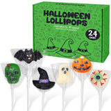 Halloween Lollipops 24 Pack Individually Wrapped Suckers for Large Trick-or-Treat Crowds Outdoor Fall Festivals and Carnivals