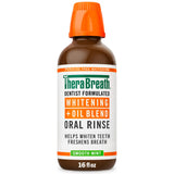 TheraBreath Whitening + Oil Blend Rinse – Peroxide-Free Oil Pulling Mouthwash for Mindful Morning and Evening Wellness Routines, 16 Fl Oz