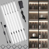 JUSJUBR Flexible Cabinet LED Lights, Valentine's Day Gift for Home Design Lovers, 6000K Shelf Illumination