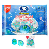 Amos Mermaid Jewels Gummy Candy – Soft-Center Raspberry 8-Count Mini Packs for Birthday Dessert Tables and Road Trips