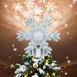 Aurora Glow 3D Snowflake Projector Topper – Worry-Free Christmas Magic for Nurseries and Play Areas