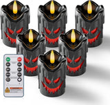 Homemory Real Wax Battery Votive Candles with 400 Hour Life, Romantic Valentine's Day Gift for Couples and Anniversary Present, 6-Pack Set