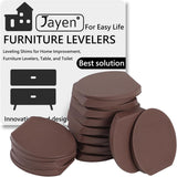 Jayen Rubber Shims – Floor-Safe Furniture Levelers, Rubber Stackable Wedges That Prevent Rocking Toilets & Wobbly Chairs
