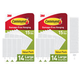 Command Large Picture Hanging Strips, White – Practical Valentine's Day Gift for Couples Moving Into a First Apartment