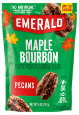 Maple Bourbon Pecans – Holiday Stocking Stuffer for Foodie Friends, 5oz Resealable Pouch