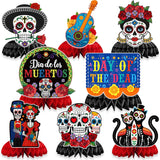 JULMELON Weather-Friendly Halloween Honeycomb Centerpiece 8 Pack for Backyard Party Table