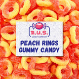 RUS Candy Company Peach Ring Gummies 2-Pack 8 oz Bags – Classroom Party Snack and Goody Bag Filler for Kids